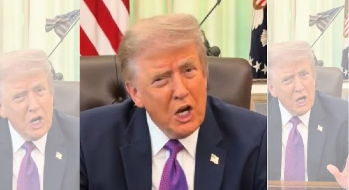Presidente Donald Trump montagem