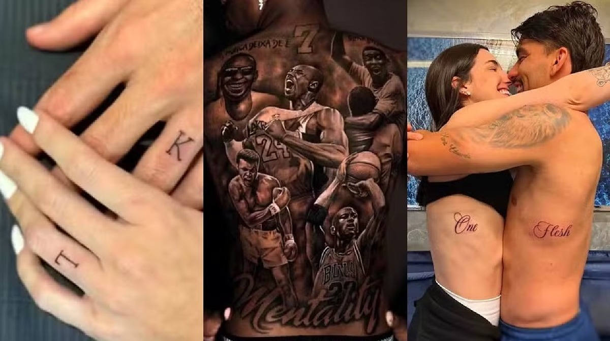 Jogadores da Seleção Brasileira tem tatuagens