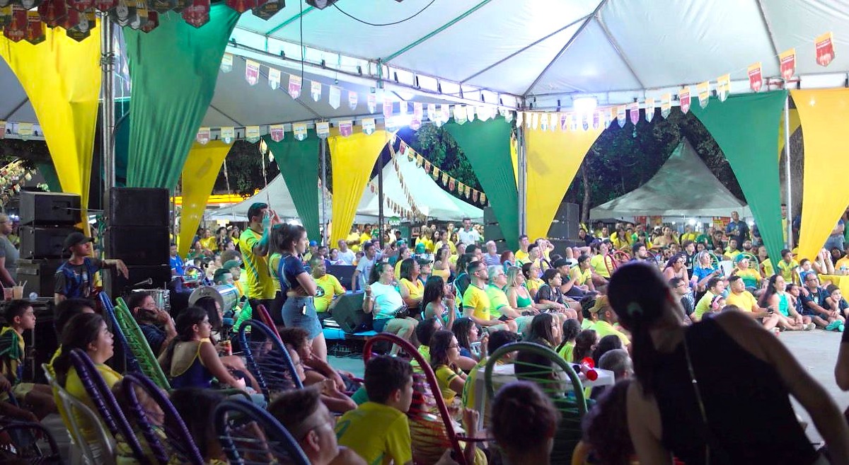 Praça do Choppão terá transmissão do jogo do Brasil