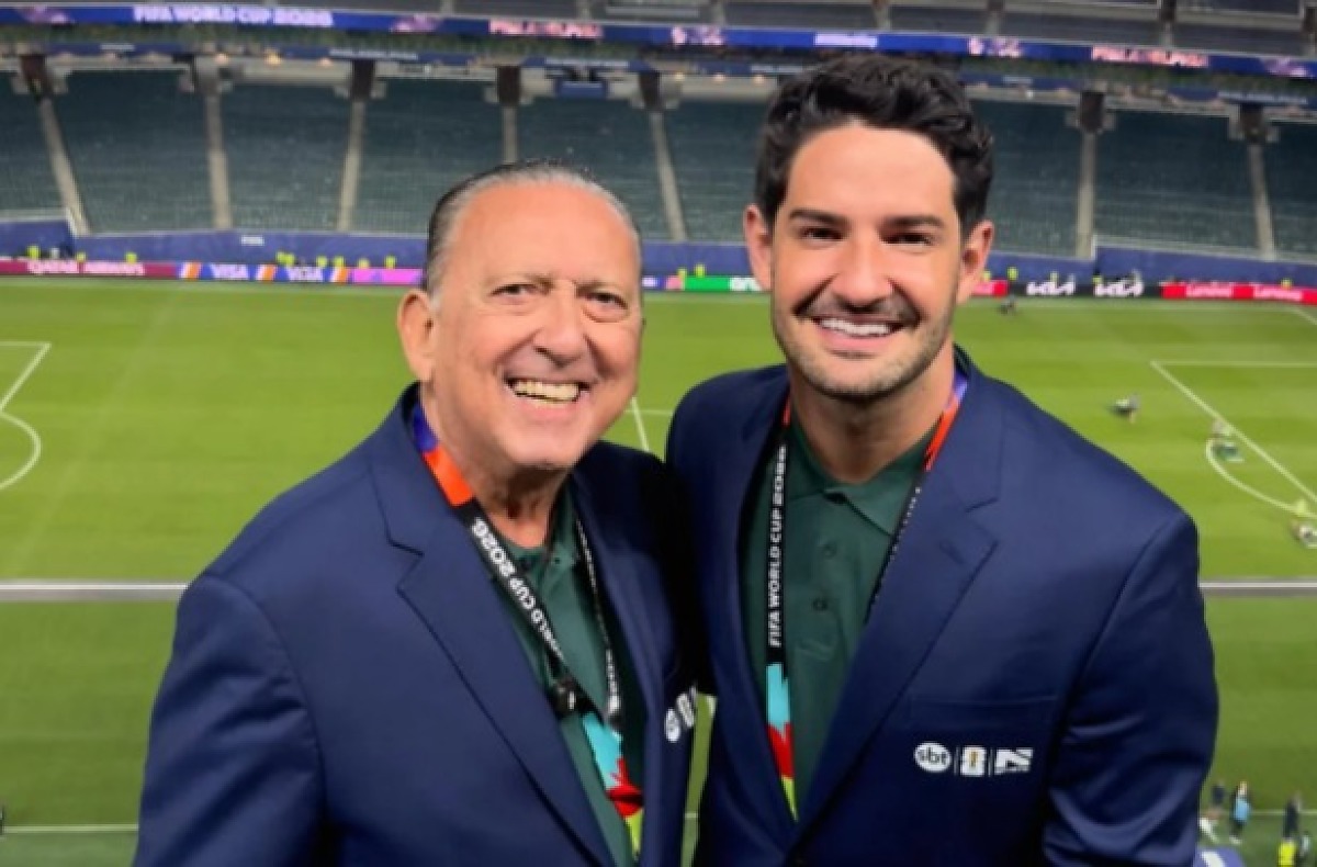 Galvão Bueno e Alexandre Pato