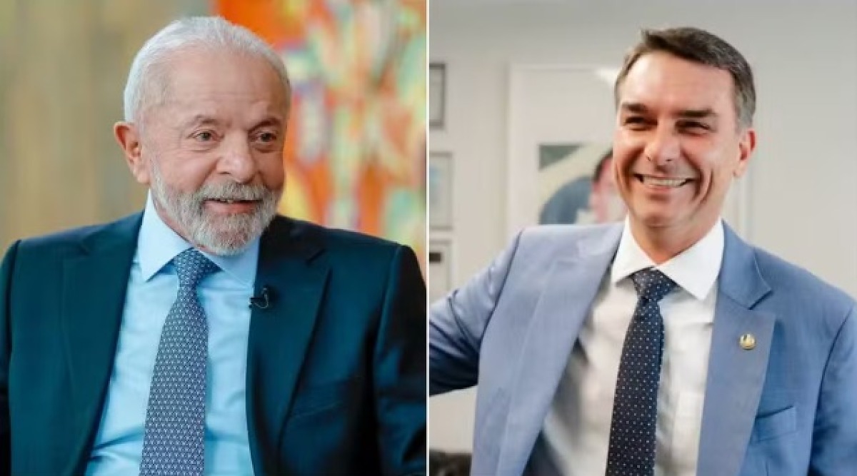 Lula e Flávio Bolsonaro