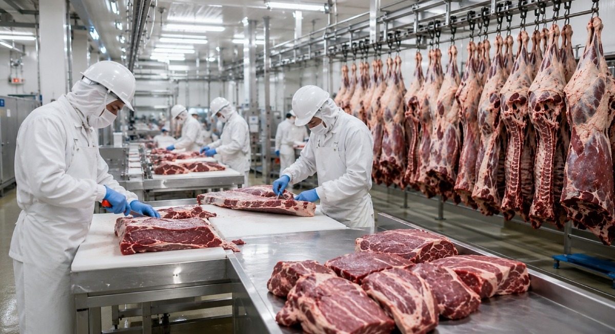 Frigor&iacute;fico de carne bovina