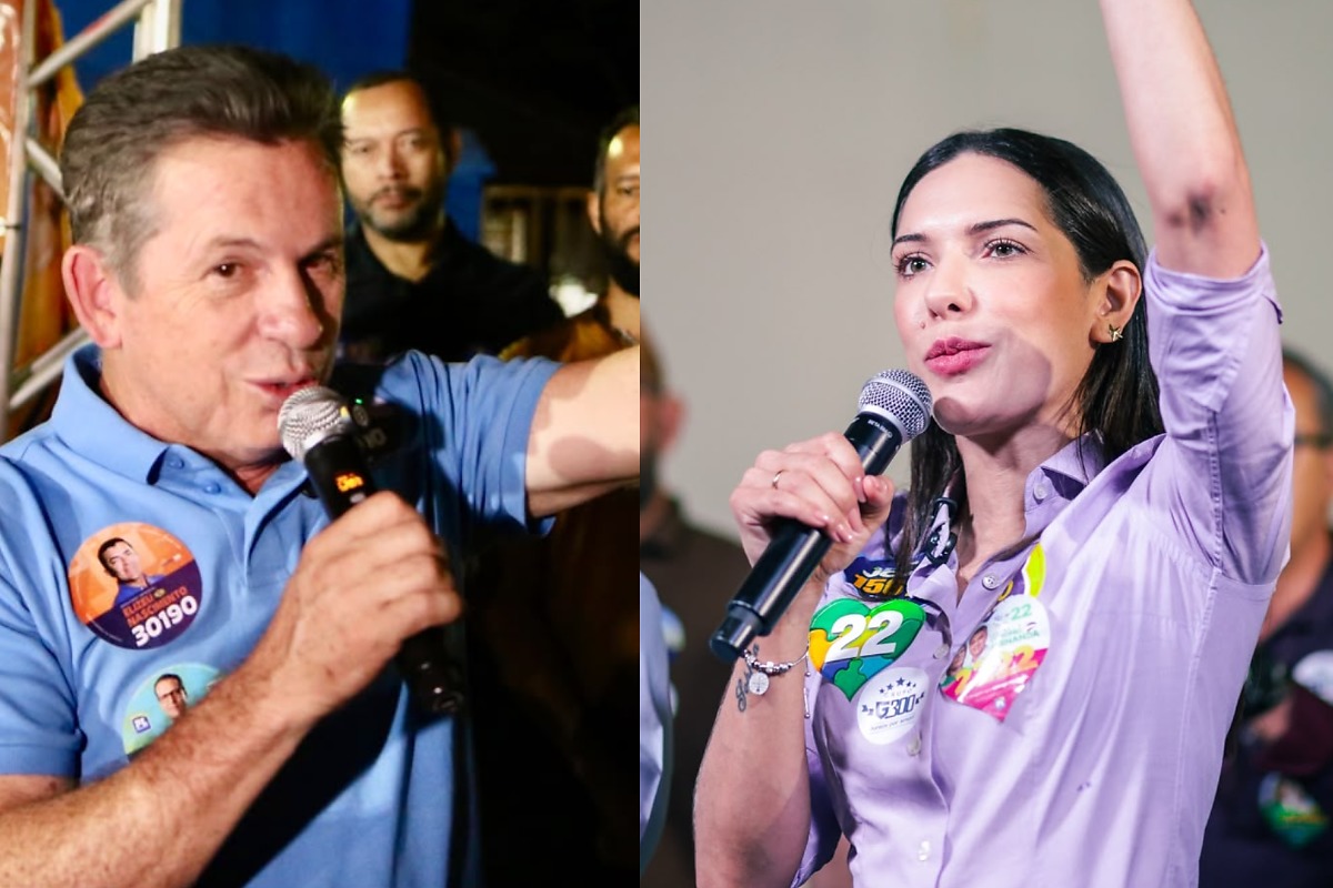 Mauro Mendes e Janaina Riva 