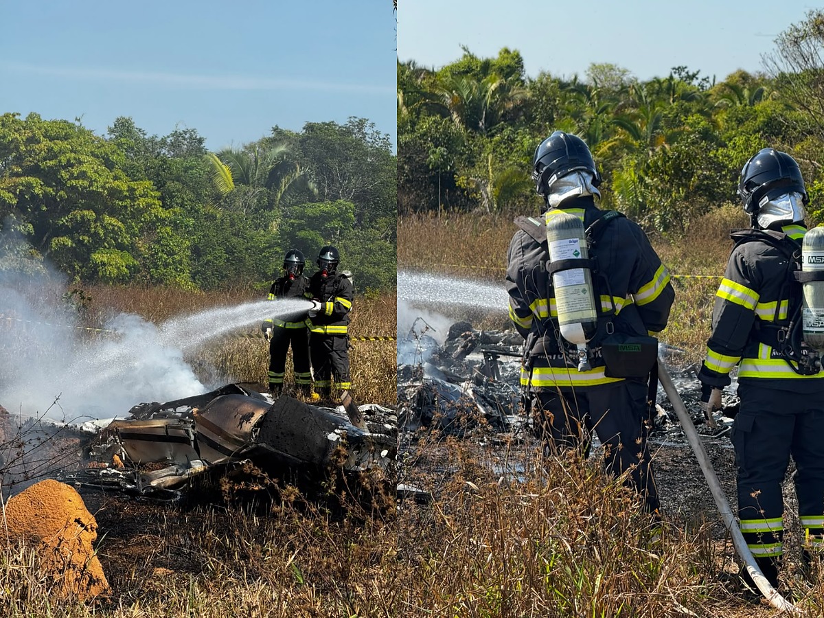 Avião cai em Água Boa