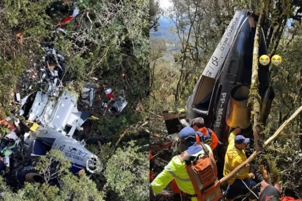 Corpo de Rick e mais quatro são retirados de mata em SC queda de helicóptero