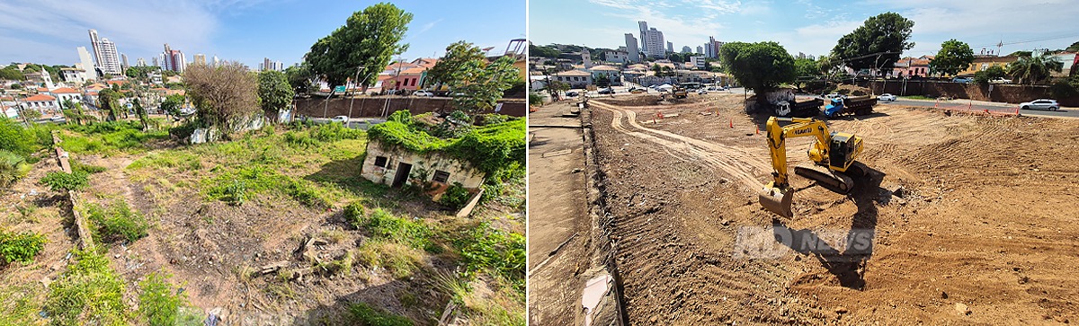 Antes e depois da Ilha da Banana