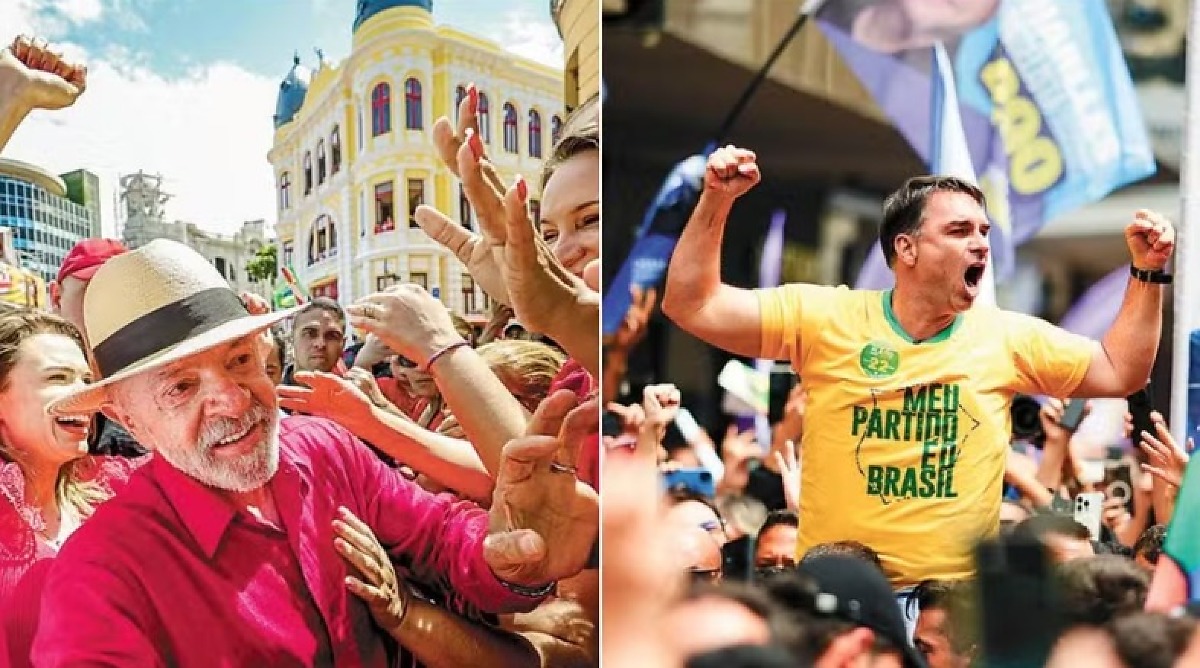 Lula e Fl&aacute;vio Bolsonaro.j
