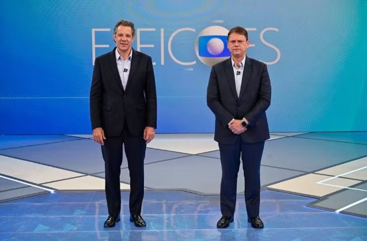 Os candidatos Fernando Haddad (PT) e Tarcísio de Freitas (Republicanos)
