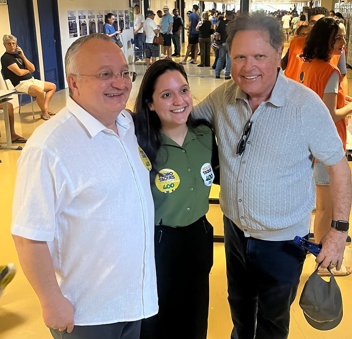  Pedro Taques, a filha e o ex-governador Blairo Maggi