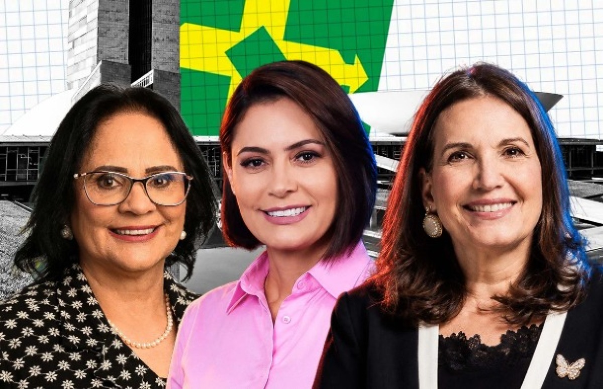 Michelle Bolsonaro, Bia Kicis s e Damares Alves