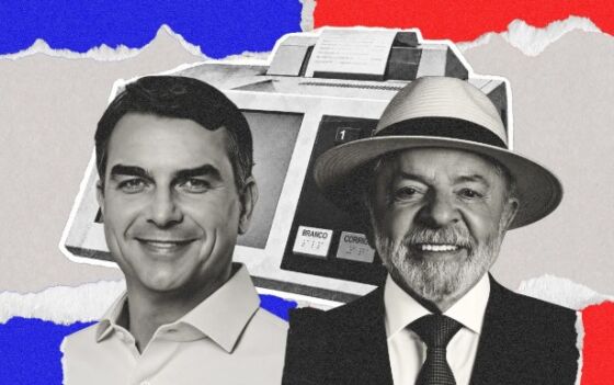 Flávio Bolsonaro e Lula 