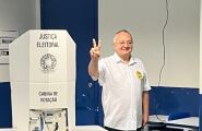  Pedro taques voto Arena Pantanal eleições 2026