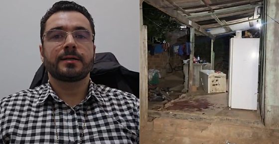 O delegado Rômulo Schiffer (esquerda)