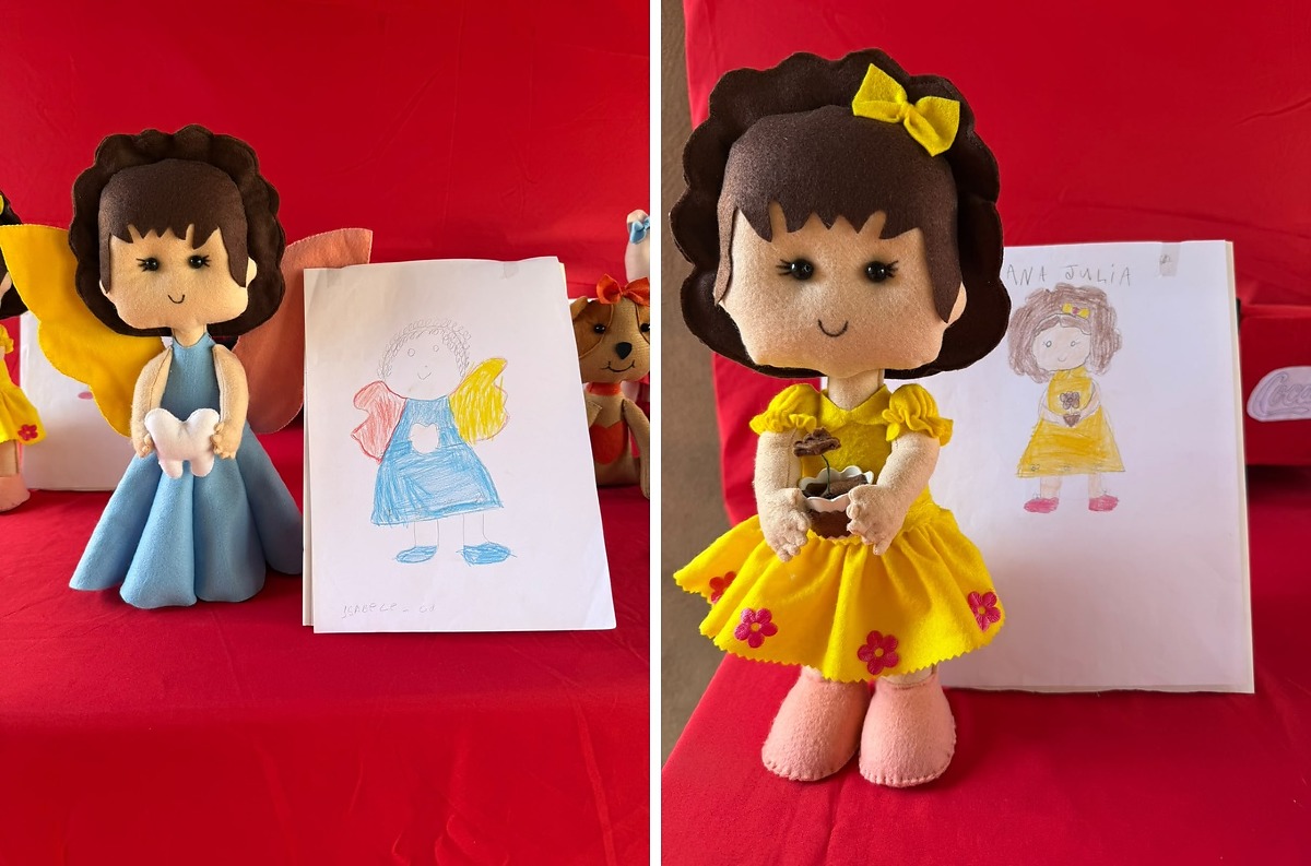 Imaginarte, projeto, desenhos de crianças, bonecos, poconé