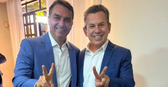 Mauro Mendes e Flávio Bolsonaro