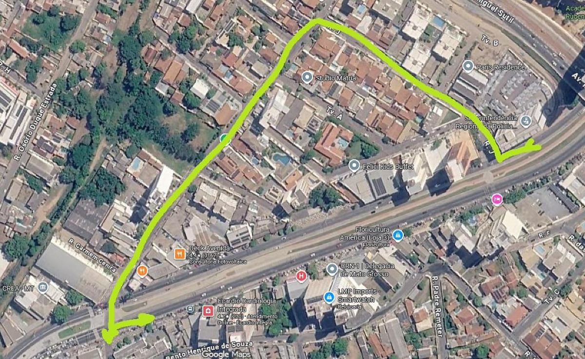 retorno novo, CPA, BRT, Cuiabá