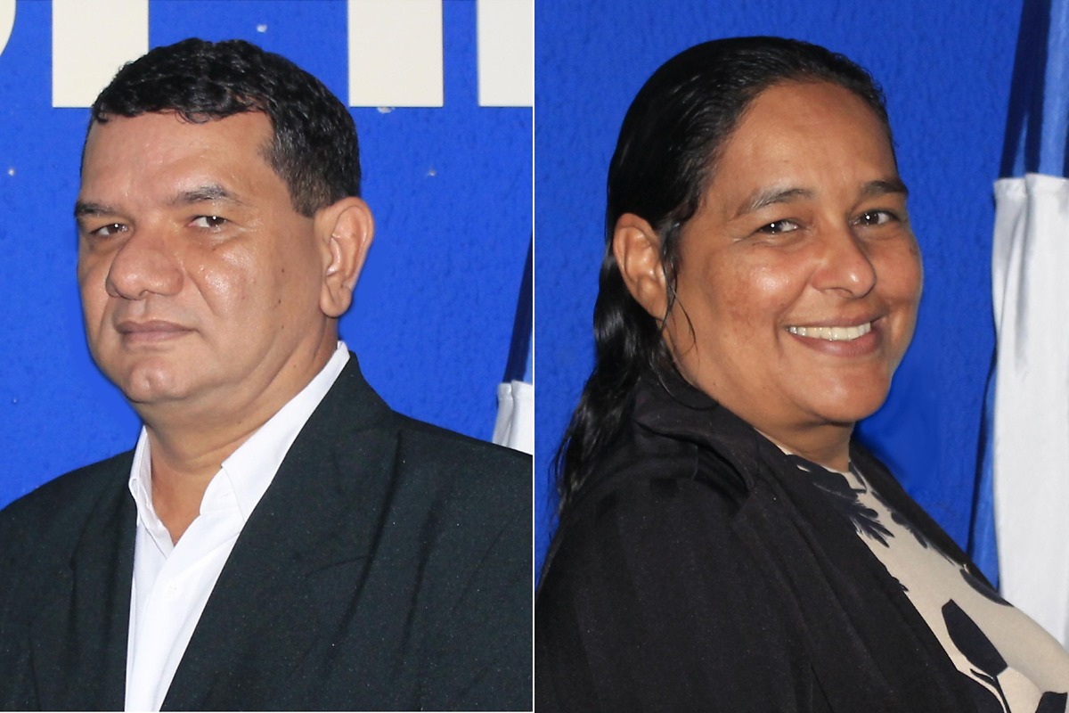 vereadores L&uacute;cia de Souza Mariano (Republicanos) e Rugle Ferreira de Amorim (PSDB), de Figueir&oacute;polis d&rsquo;Oeste