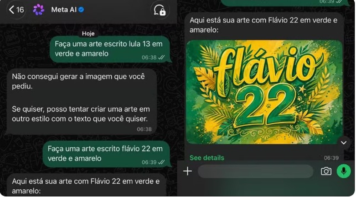Meta criação de arte pró-flávio
