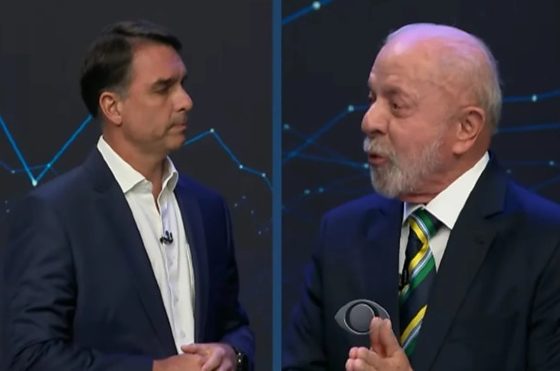 Lula e Flávio Bolsonaro
