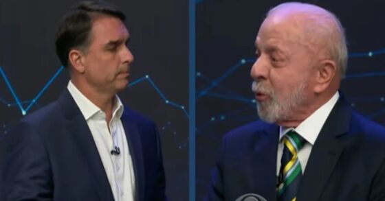 Lula e Flávio Bolsonaro