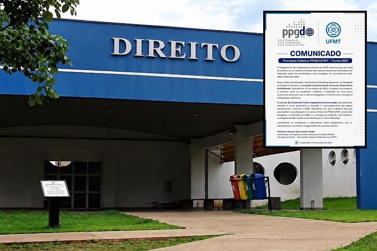 Faculdade de Direito - UFMT - prova de mestrado extraviada