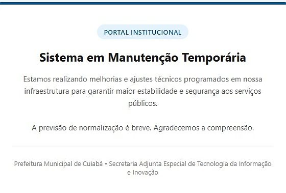 site fora do ar