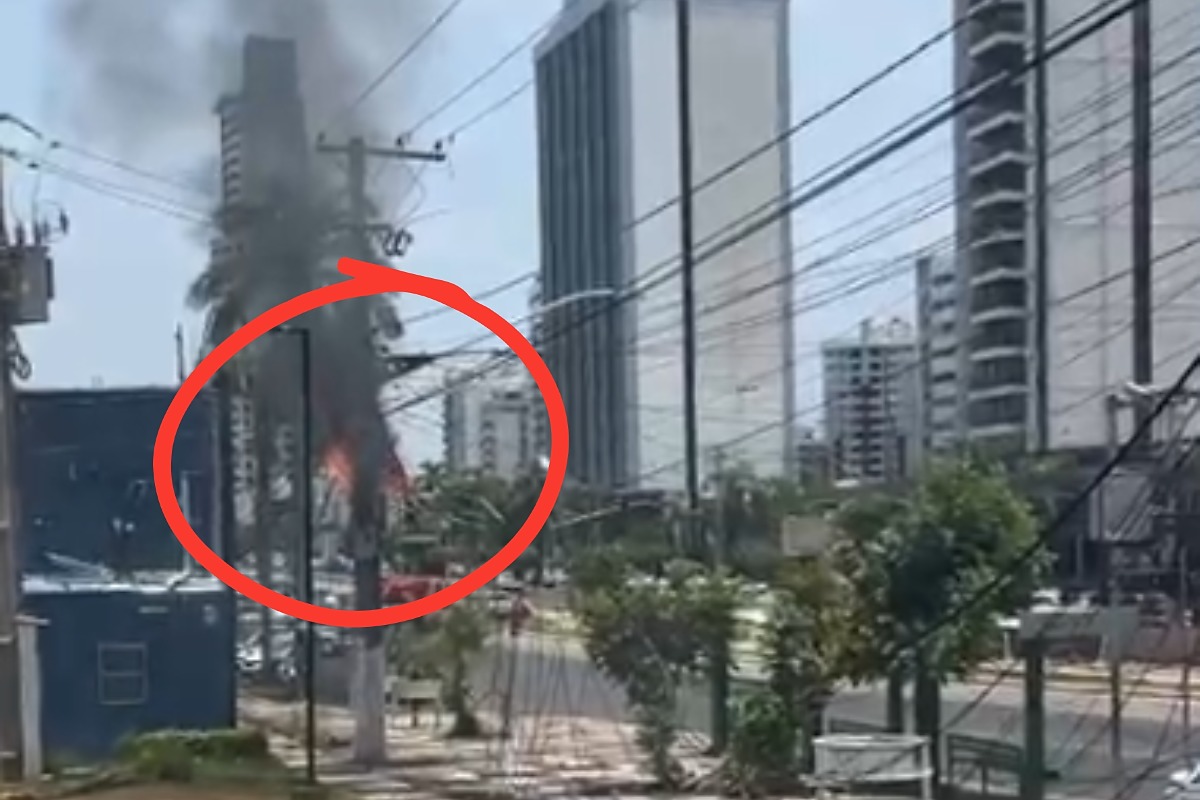 Incêndio em cabos de telecomunicação atinge transformador e deixa parte de Cuiabá sem energia