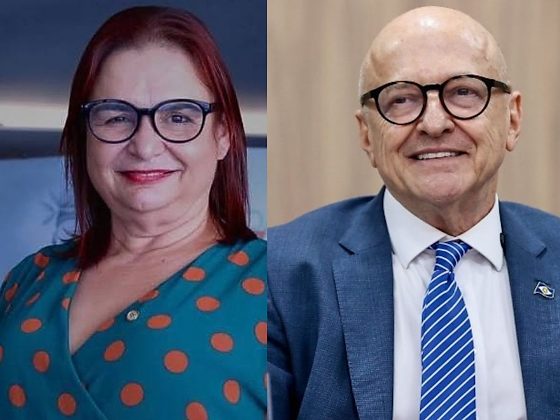 Presidente do PT de MT Rosa Neide e governador Otaviano Pivetta