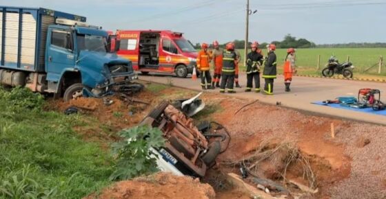 Acidente na BR-163 em Sinop, duas pessoas mortas